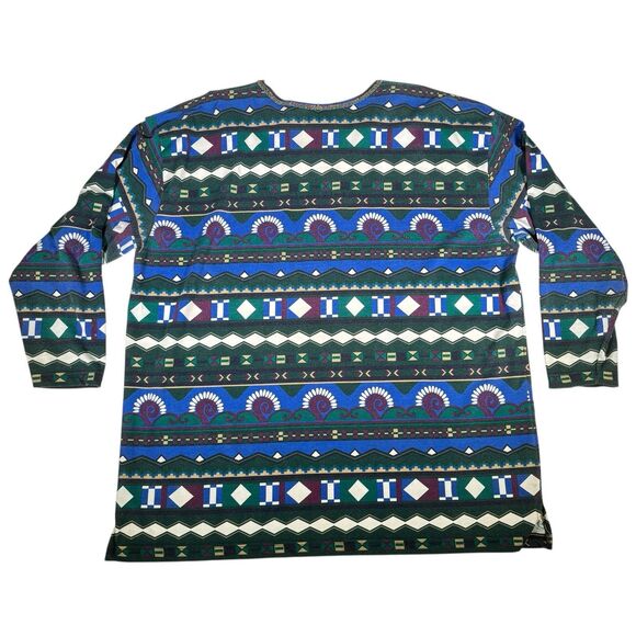 Vintage 90s Capistrano Aztec Pattern Shirt Women’s 22/24 2X 3X Southwestern Boho - Picture 4 of 5